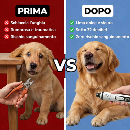 PawCare™ - Lima elettrica sicura con punta in diamante